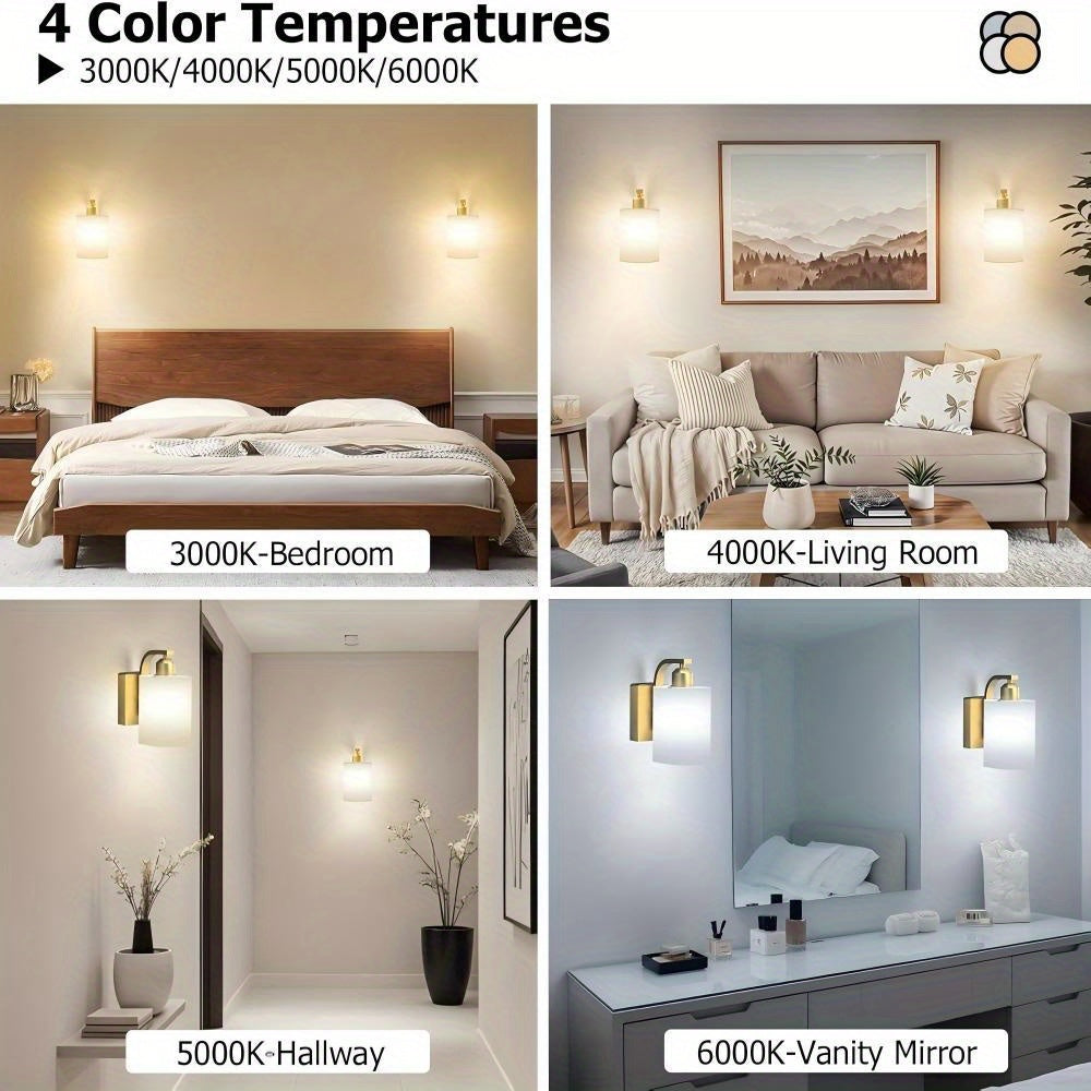 2 Sets Of Cordless LED Wall Lights with Remote Dimming Function, Suitable for 3000K-6000K Battery Powered Wall Lights In Bedrooms\u002Fcorridors, Modern Picture Lights On Walls, Warm White to Daylight (no Need for Hard Wiring)