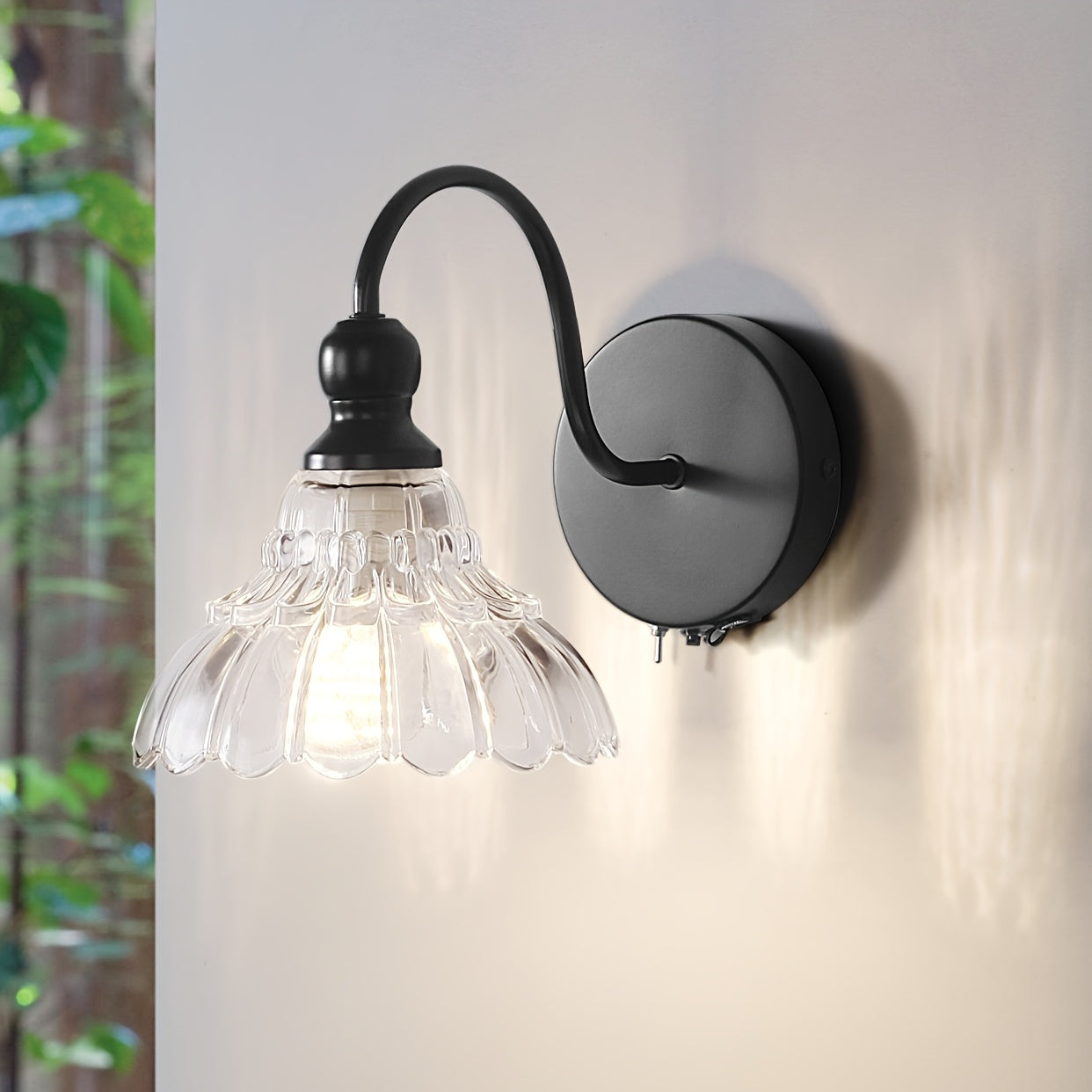 Wall Sconce Light with Remote Control Dimmable LED Lamp - Rechargeable Wall Light Suitable for Bedroom, Living Room, Bathroom, Vanity, Panel Fixtures, Infrared, Semi-Recessed Installation, Battery Operated