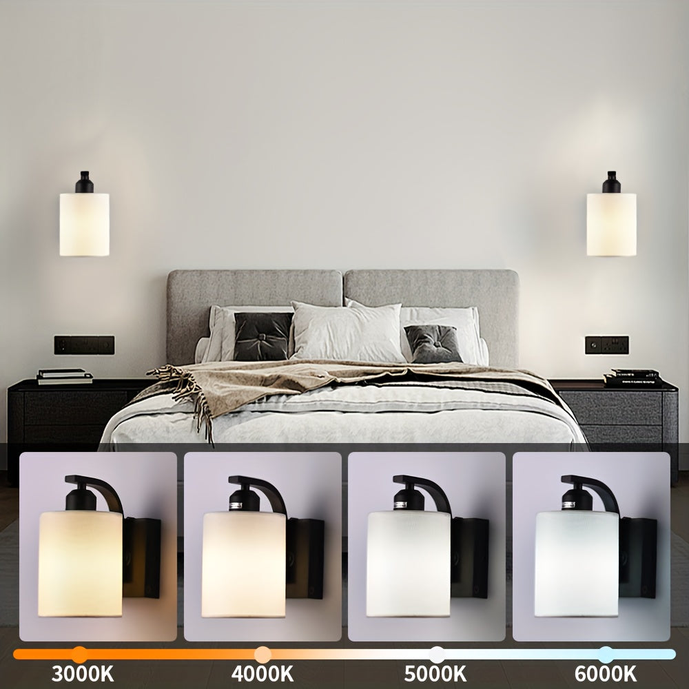 2 Sets Of Cordless LED Wall Lights with Remote Dimming Function, Suitable for 3000K-6000K Battery Powered Wall Lights In Bedrooms\u002Fcorridors, Modern Picture Lights On Walls, Warm White to Daylight (no Need for Hard Wiring)