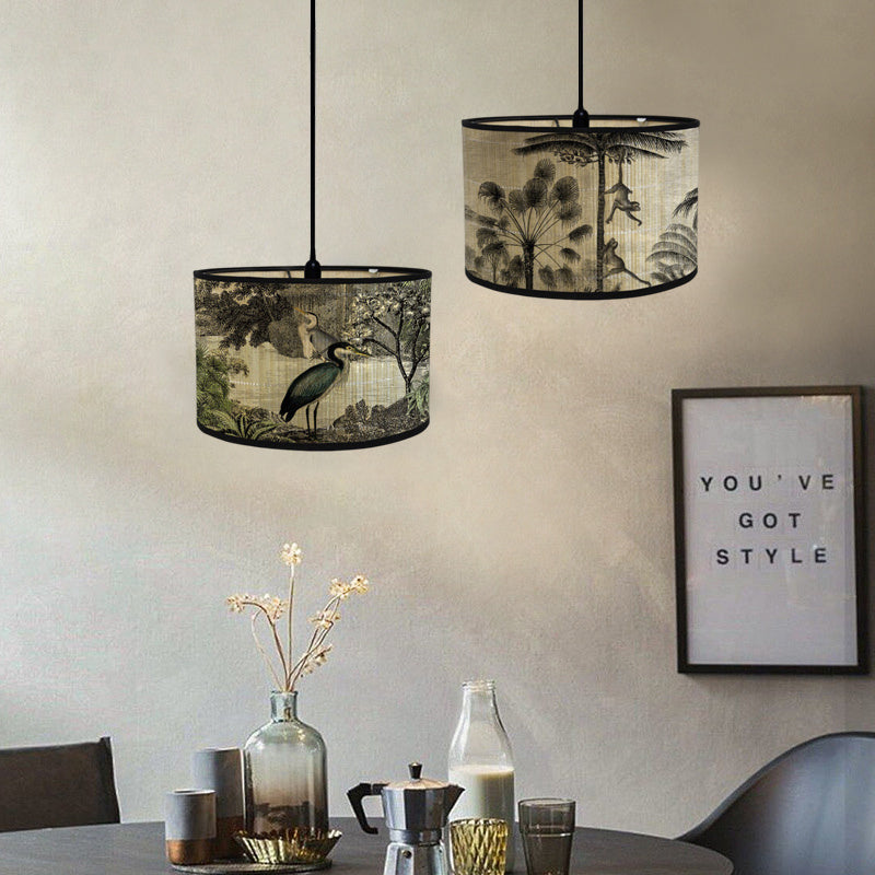 1pc Bamboo Flower Animal Pattern Lampshade for Home\u002F Homestay Decoration, Suitable for Pendant Lights, Floor Lamps, and Desk Lamps Without Wires