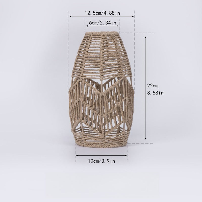 Elegant Handcrafted Woven Paper Rope Pendant Light, a Easy And Vintage Decor for Inns, Hotels, And Restaurants