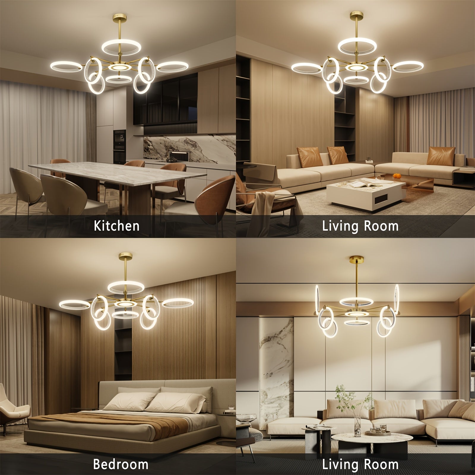 Multifunctional LED Ceiling Light with Remote Control, - 120W, 10800LM, Stepless Dimming (2800-7000K), A Height-adjustable Lamp, Perfect for Living Room, Bedroom, Etc, - White, Christmas Gift, Kitchen, Corridor, Dining Room