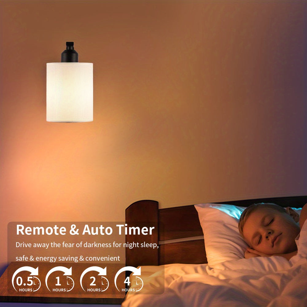2 Sets Of Cordless LED Wall Lights with Remote Dimming Function, Suitable for 3000K-6000K Battery Powered Wall Lights In Bedrooms\u002Fcorridors, Modern Picture Lights On Walls, Warm White to Daylight (no Need for Hard Wiring)