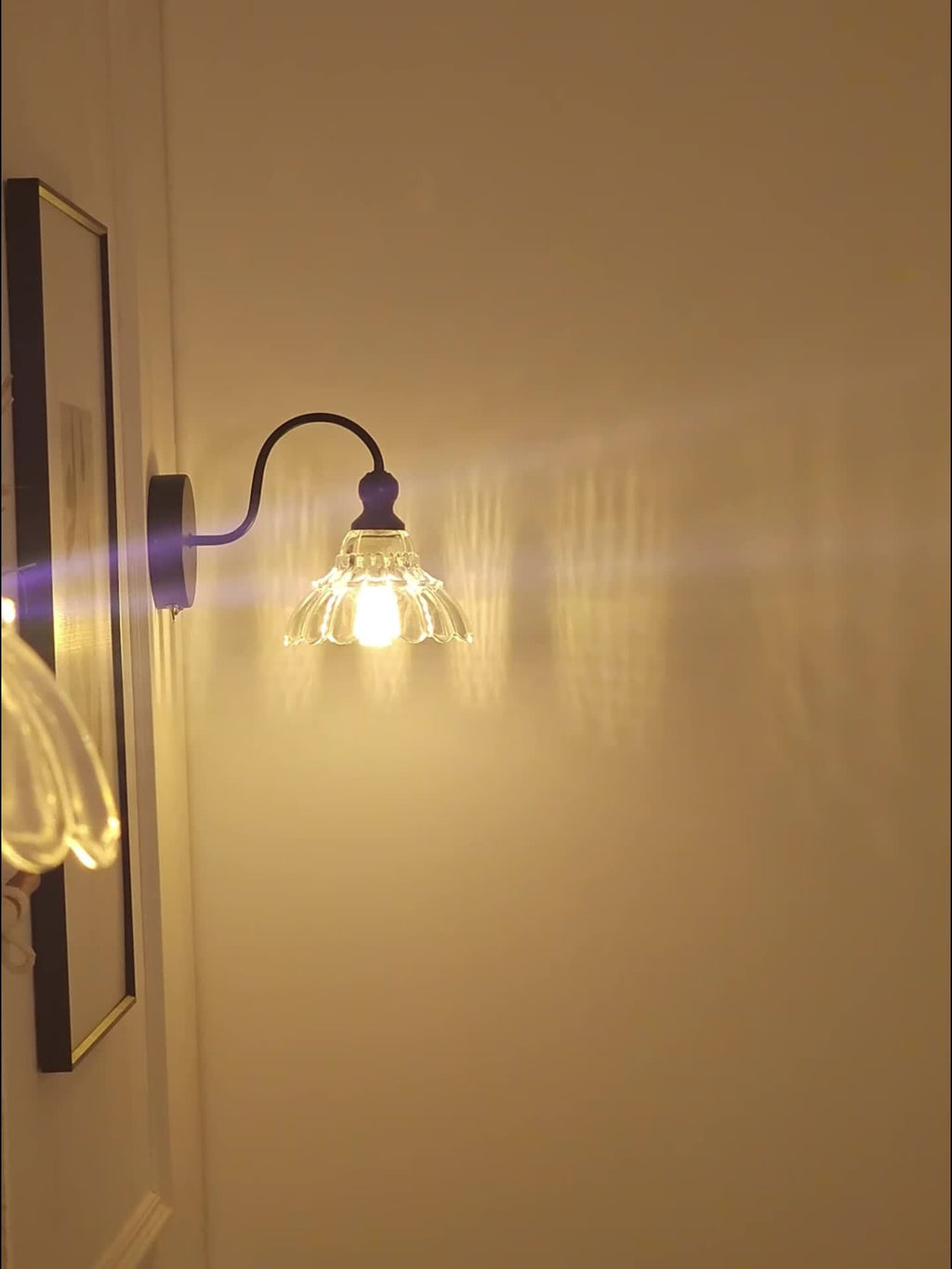 Wall Sconce Light with Remote Control Dimmable LED Lamp - Rechargeable Wall Light Suitable for Bedroom, Living Room, Bathroom, Vanity, Panel Fixtures, Infrared, Semi-Recessed Installation, Battery Operated