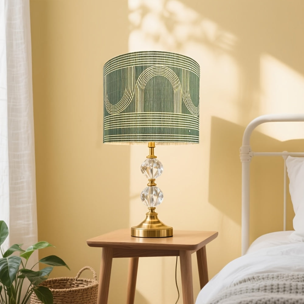 1pc Bamboo Shade - Modern Cylindrical Semi-Transparent Lampshade Compatible for Floor & Desk Lamps, Tube Ceiling\u002FPendant, Installation (No Wiring Required)